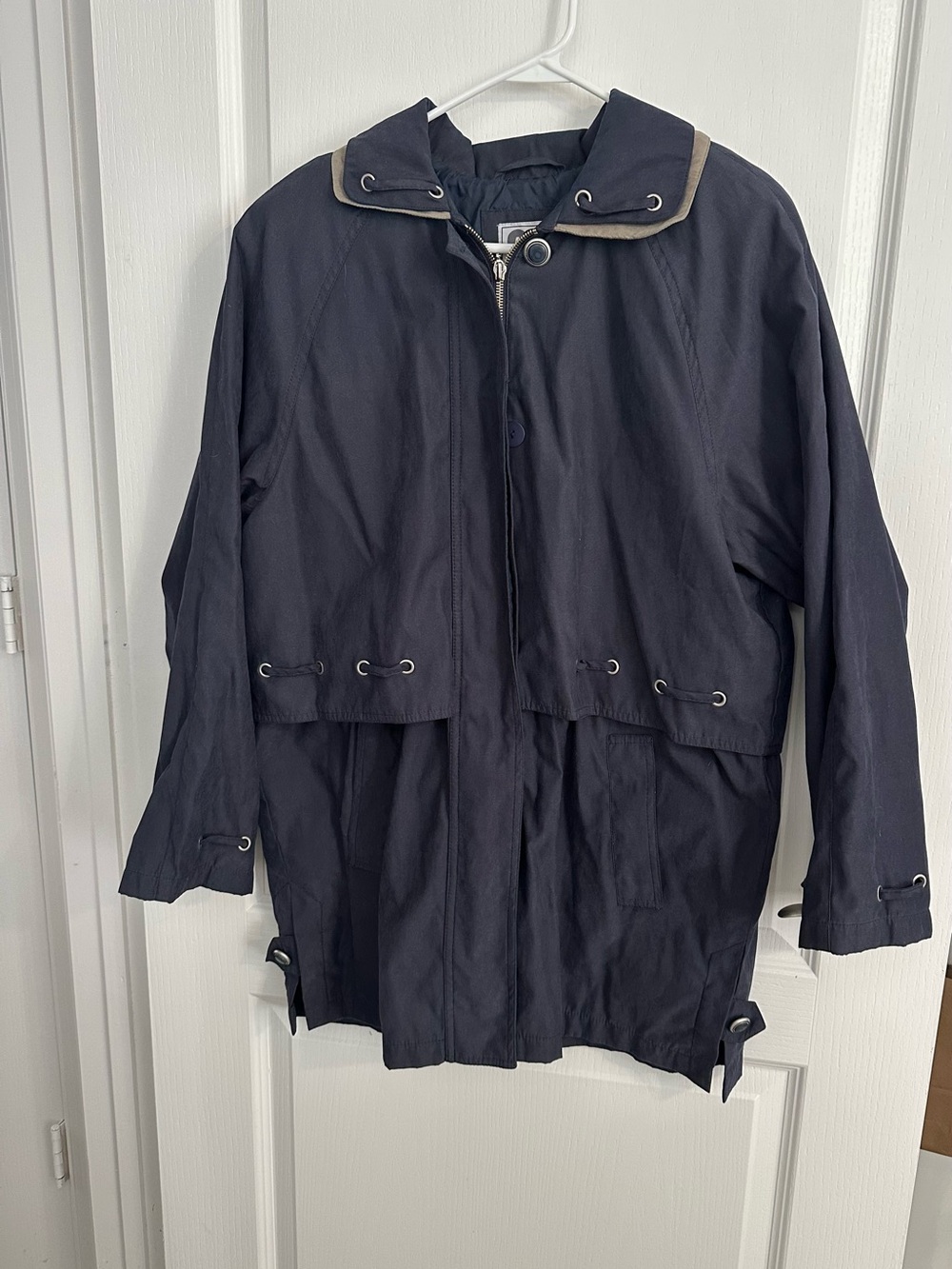Vintage CS Signature Navy Hooded Anorak Jacket Size L
